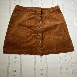 Brown Corduroy Skirt